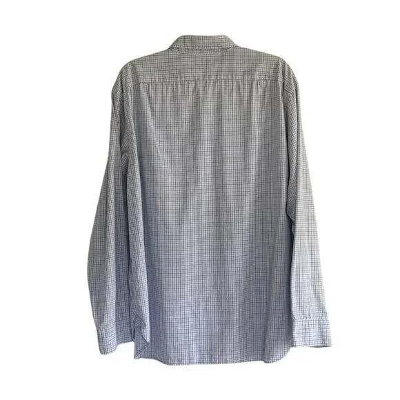 J. Crew Men's Blue Checked Cotton Long Sleeve Button Down Shirt Size XL - Picture 2 of 3